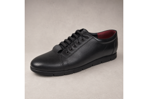 Pantofi dama casual din piele naturala cu siret P502NBX